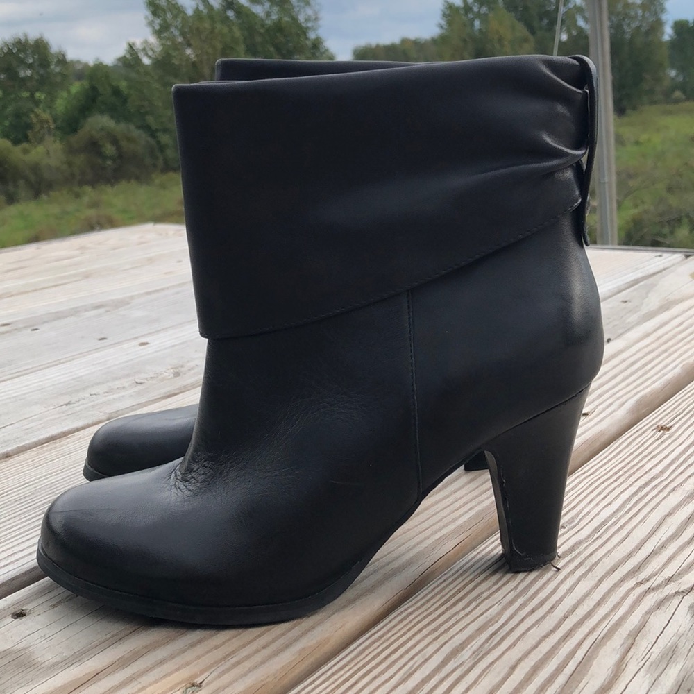 BCBGeneration Black Leather Booties